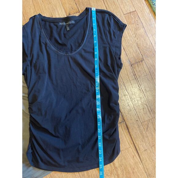 White House Black Market Two Ruched Side Tee Shirt Womens Medium - Picture 3 of 5